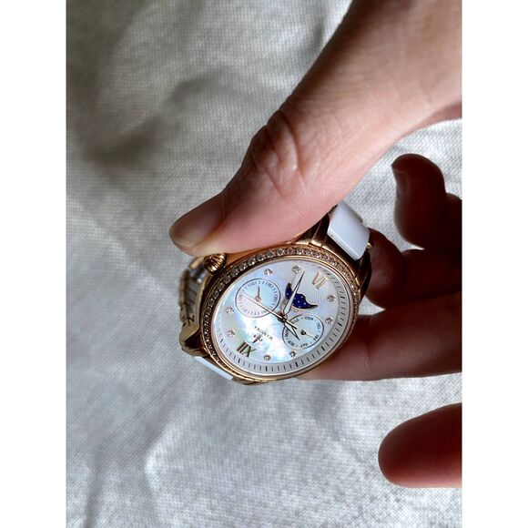 MAMONA Rose Gold Chronograph Wristwatch- Mother of Pearl Watch Face - Picture 4 of 8